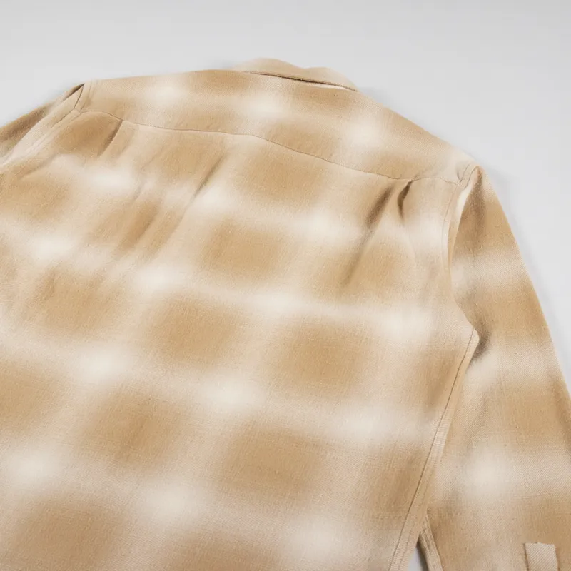 トップス 23ss Stussy Bay Plaid Shirts tan L 23ss Stussy Bay Plaid Shirts tan L