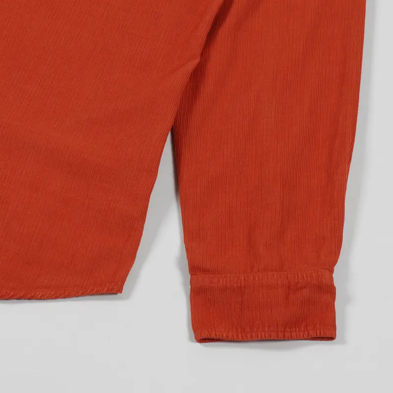 Folk Babycord Shirt Brick Red-5