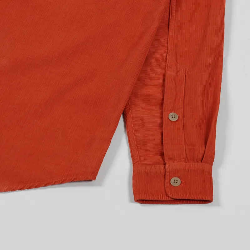 Folk Babycord Shirt Brick Red-4