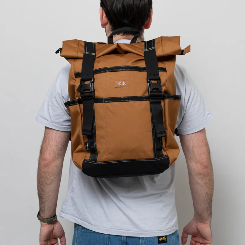 Dickies Ashville Rolltop Backpack Brown Duck
