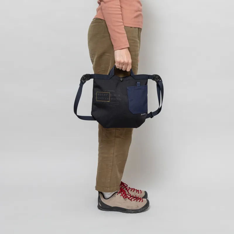 Universal Works x Master-piece Small Tote Bag Black Recycled Tech Canvas-1