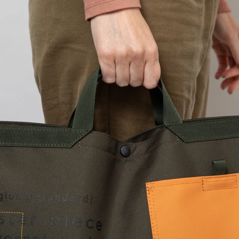 Universal Works x Master-piece Large Tote Bag Olive Recycled
