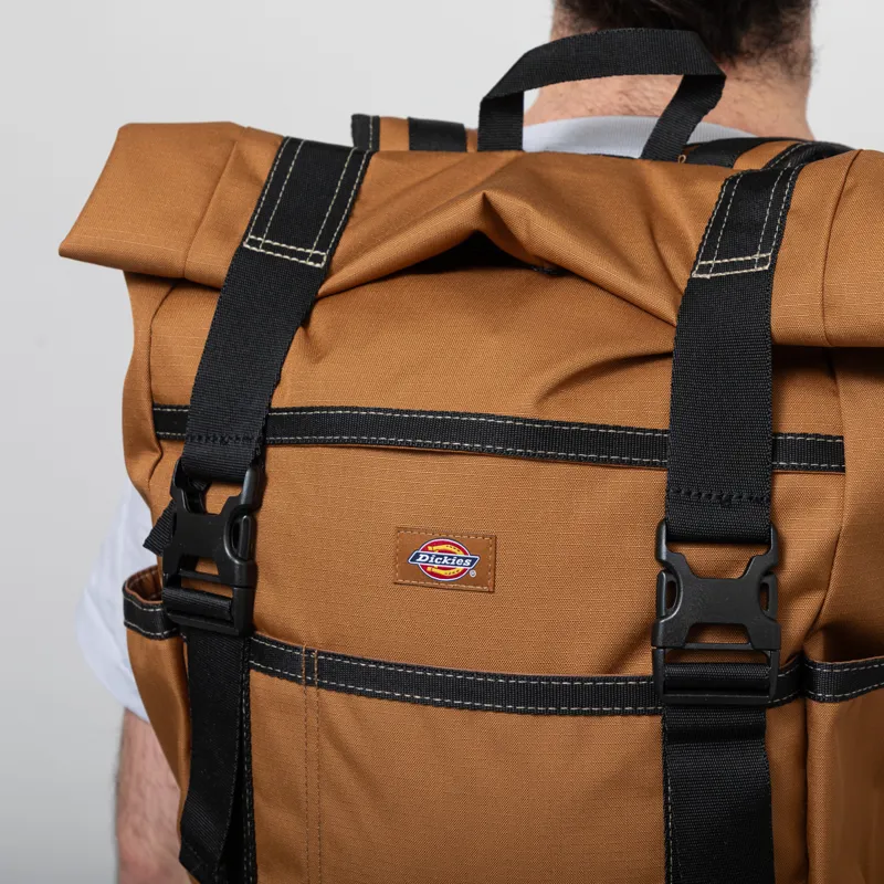 Dickies Ashville Rolltop Backpack Brown Duck-7