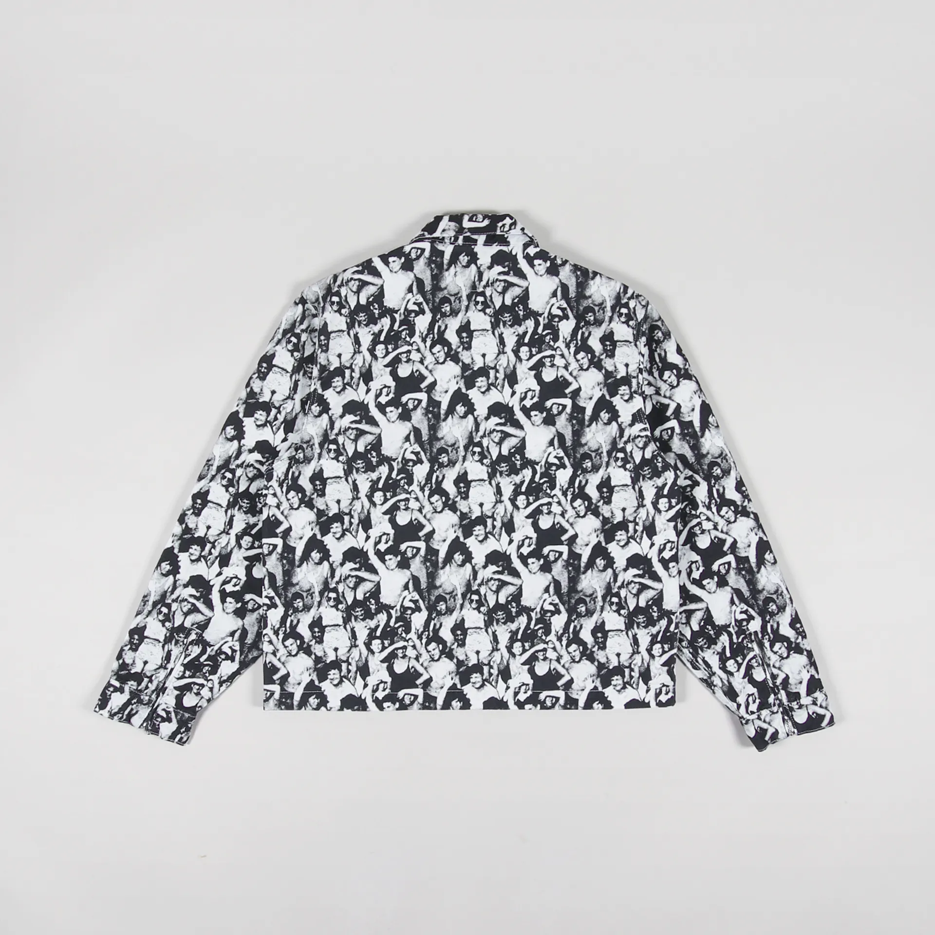 Stussy Mens Graphic Beach Mob Bing Jacket Black