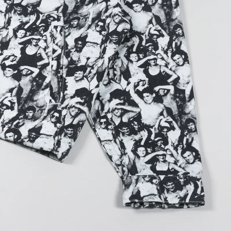 Stussy Mens Graphic Beach Mob Bing Jacket Black