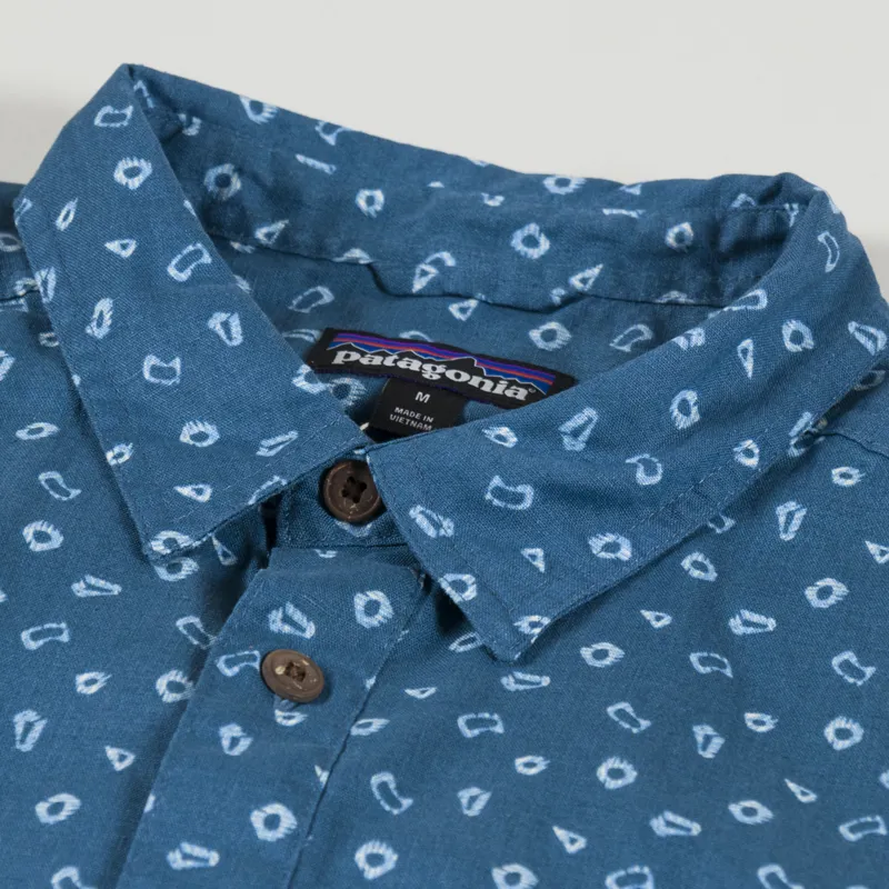 Patagonia Back Step Shirt Hexes Wavy Blue-4
