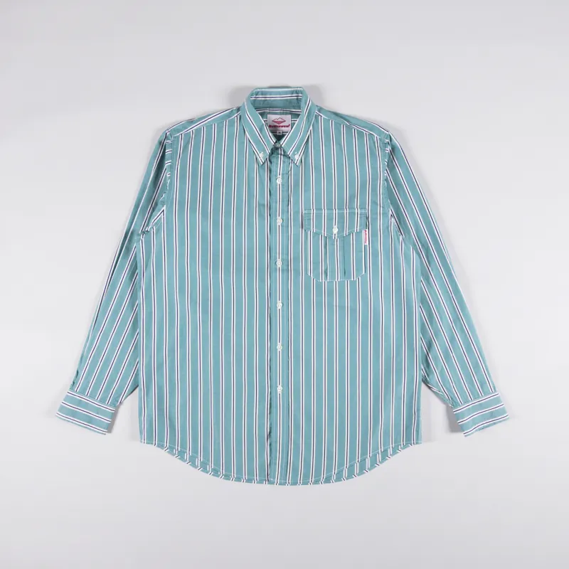 Battenwear BD Scout Shirt Teal Stripe