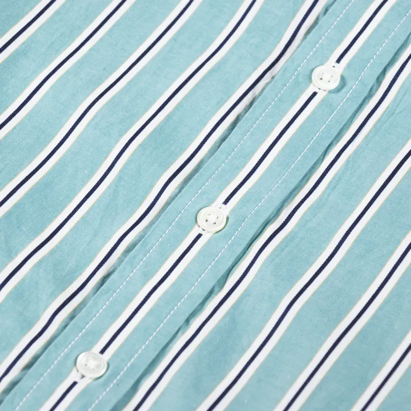 Battenwear BD Scout Shirt Teal Stripe-5