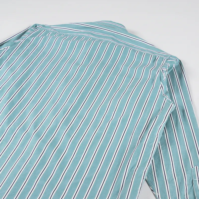 Battenwear BD Scout Shirt Teal Stripe-3