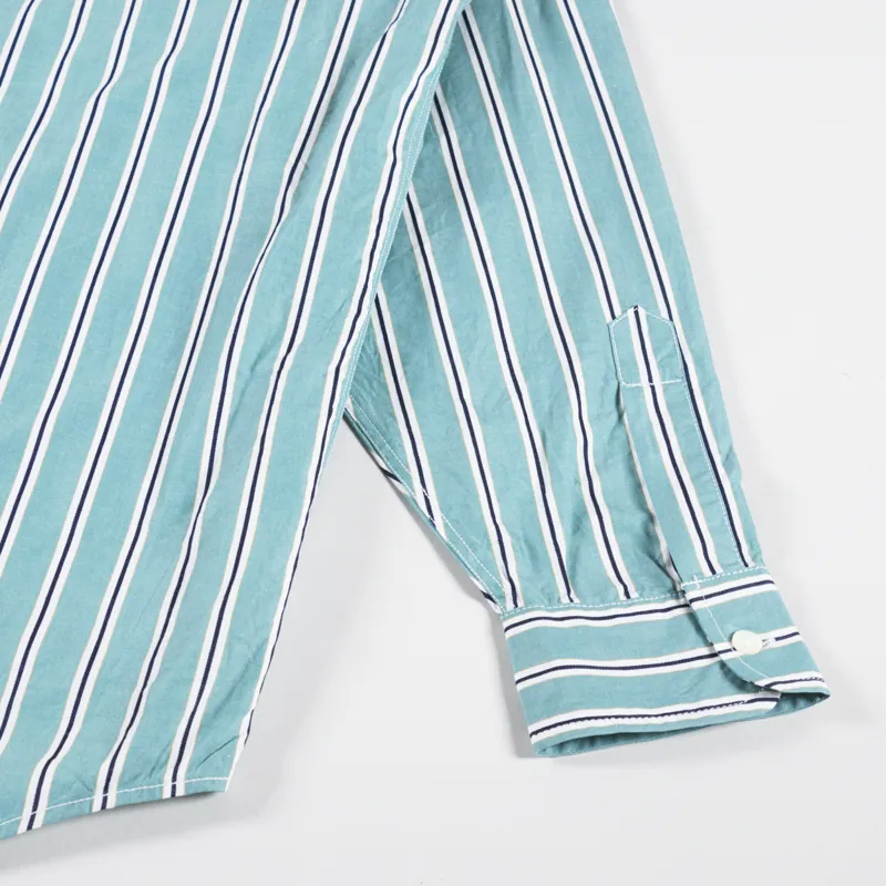 Battenwear BD Scout Shirt Teal Stripe-7