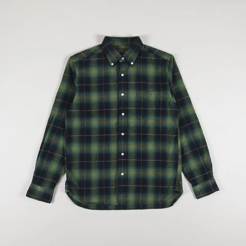 Beams Plus Shaggy Check Shirt Green