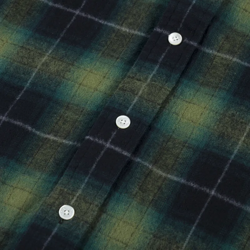 Beams Plus Shaggy Check Shirt Green-5