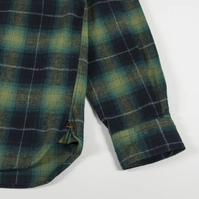 Beams Plus Shaggy Check Shirt Green-7