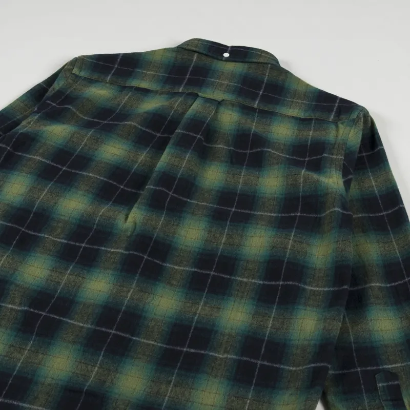 Beams Plus Shaggy Check Shirt Green-3