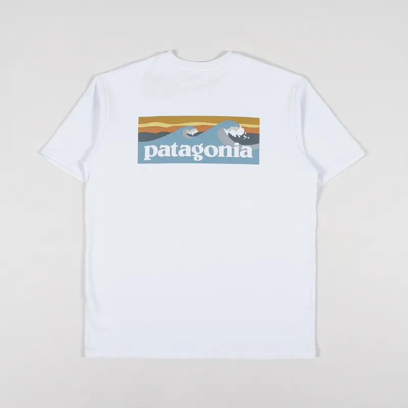 Patagonia Boardshort Logo Pocket Responsibili-Tee White