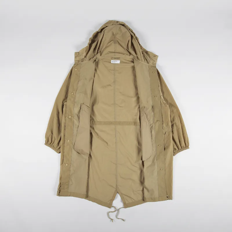 Universal Works Beach Parka Sand Recycled Nylon Tech-1