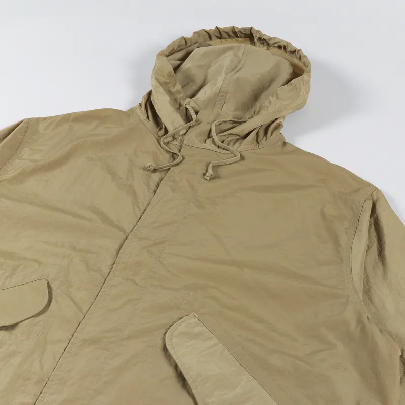 Universal Works Beach Parka Sand Recycled Nylon Tech-3