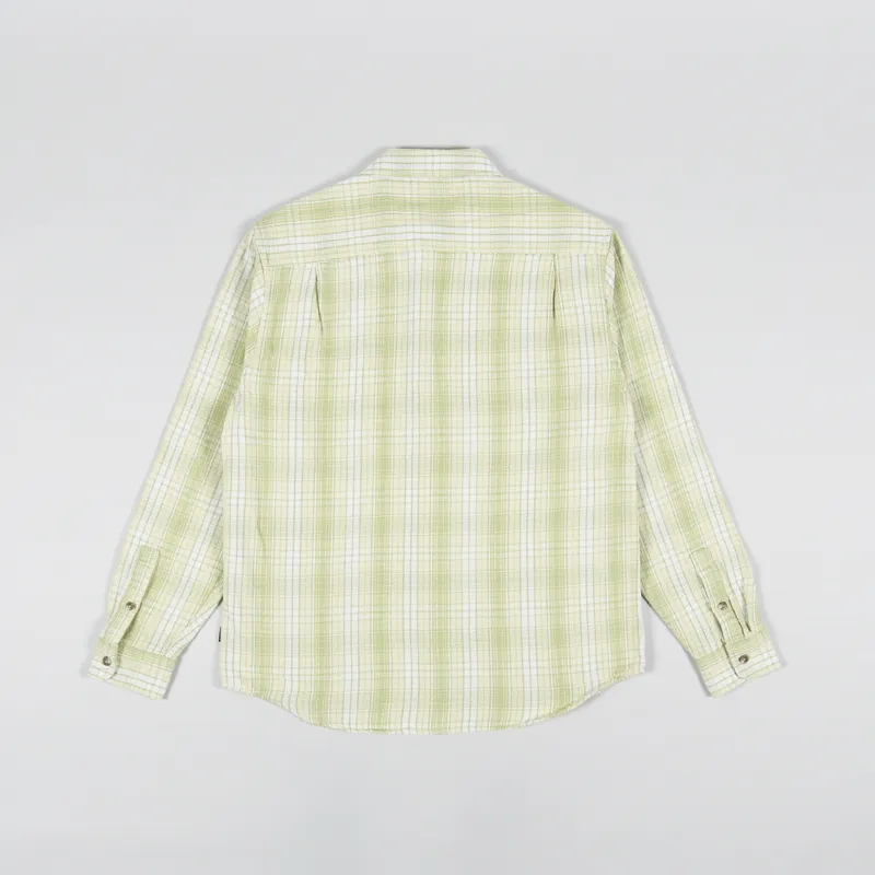 Stussy Beach Plaid Shirt Lime-1