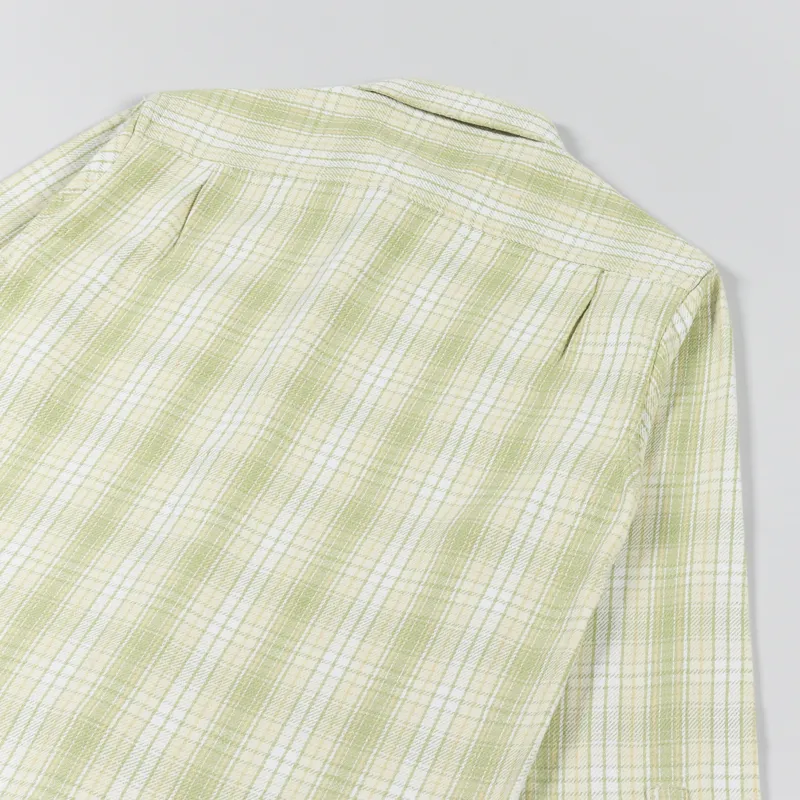 Stussy Beach Plaid Shirt Lime-3