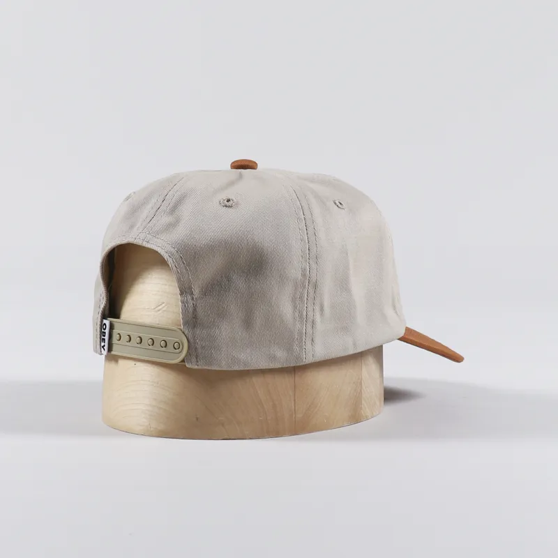 Obey Benny 6 Panel Snapback Cap Light Khaki Multi Obey Benny 6 Panel Snapback Cap Light Khaki Multi