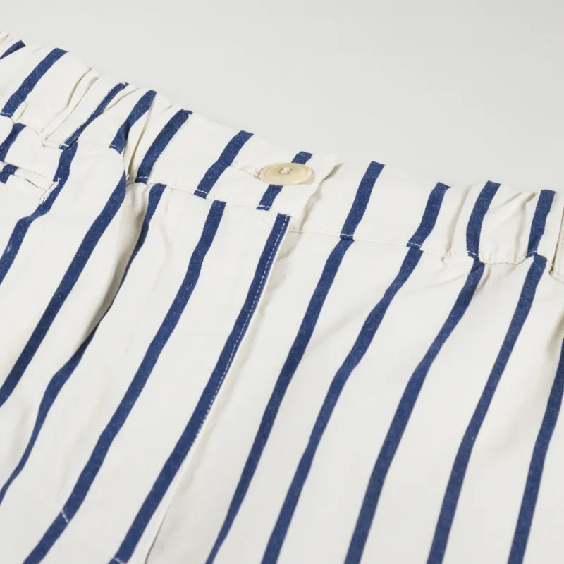 Girls Of Dust Womens Bermuda Shoes Yankee Stripe Natural Blue-6