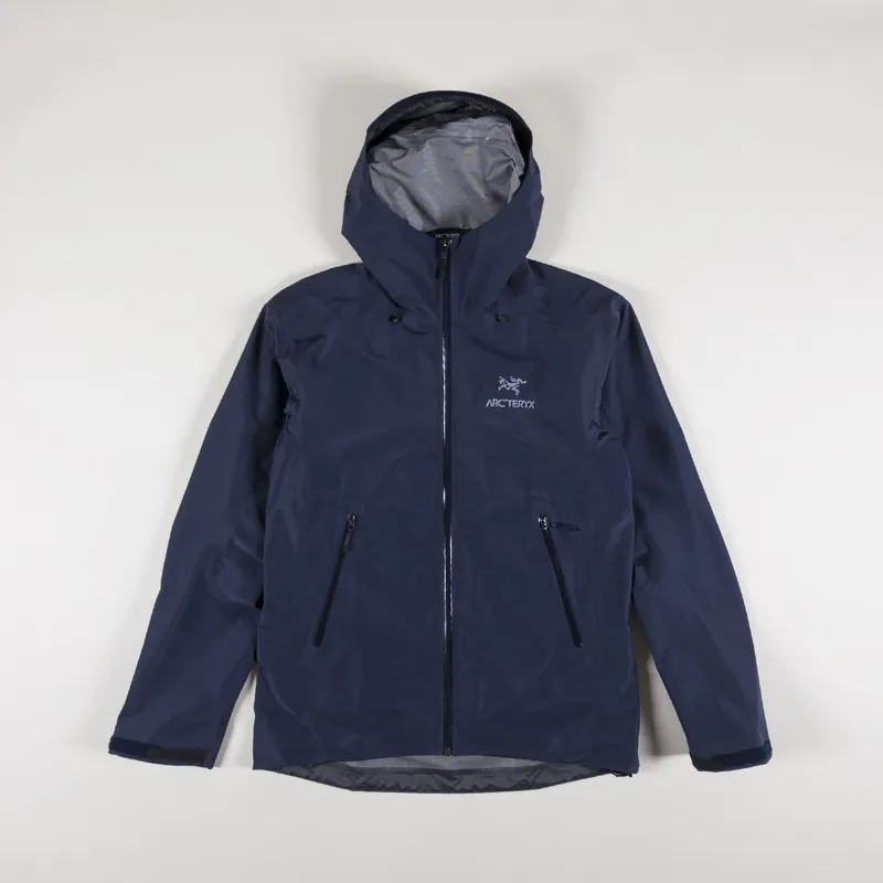 Arc'teryx Mens Beta LT Goretex Shell Jacket Black Sapphire Blue