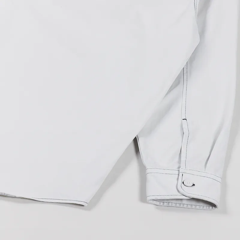 Polar Skate Co. Mens Long Sleeve Big Boy Overshirt Washed White