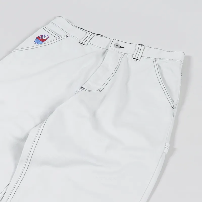 Polar Skate Co. Mens Big Boy Work Denim Pants Washed White