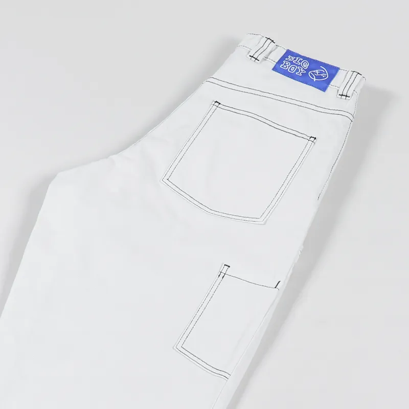 Polar Skate Co. Mens Big Boy Work Denim Pants Washed White