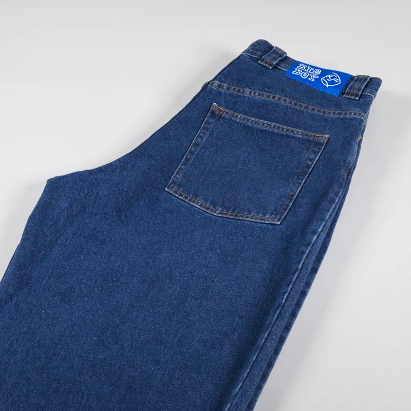 Polar Skate Co. Mens Denim Relaxed Loose Big Boy Jeans Dark Blue