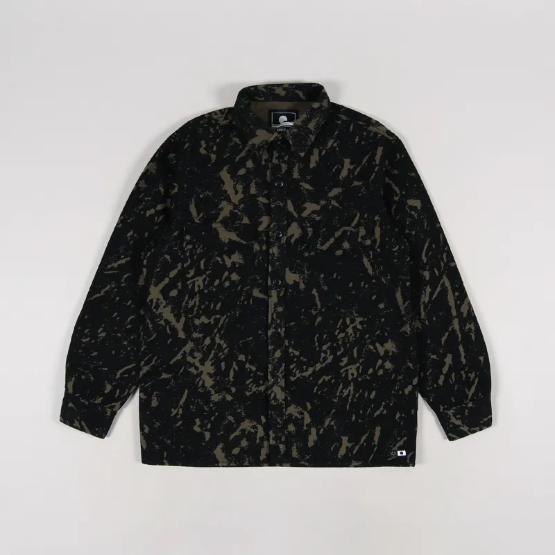 Edwin Long Sleeve Big Shirt Camo Grass AOP