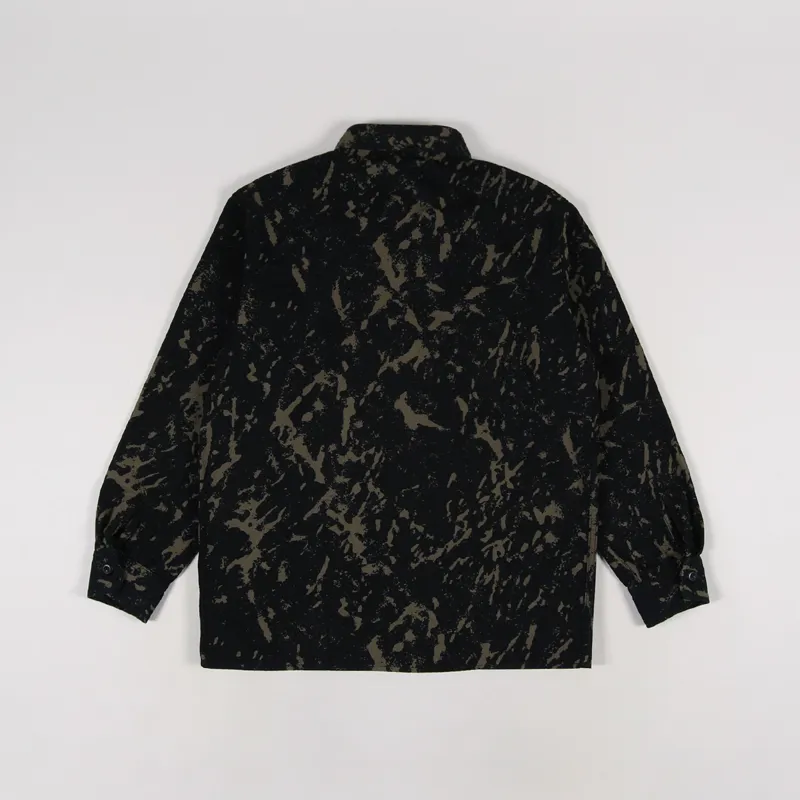 Edwin Long Sleeve Big Shirt Camo Grass AOP-1