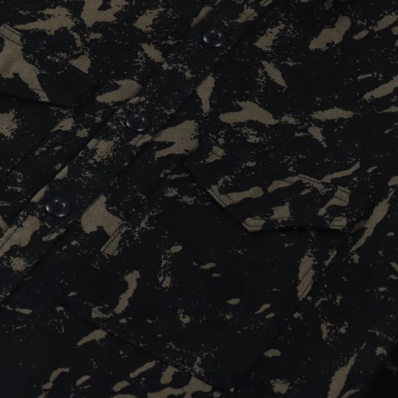 Edwin Long Sleeve Big Shirt Camo Grass AOP-6