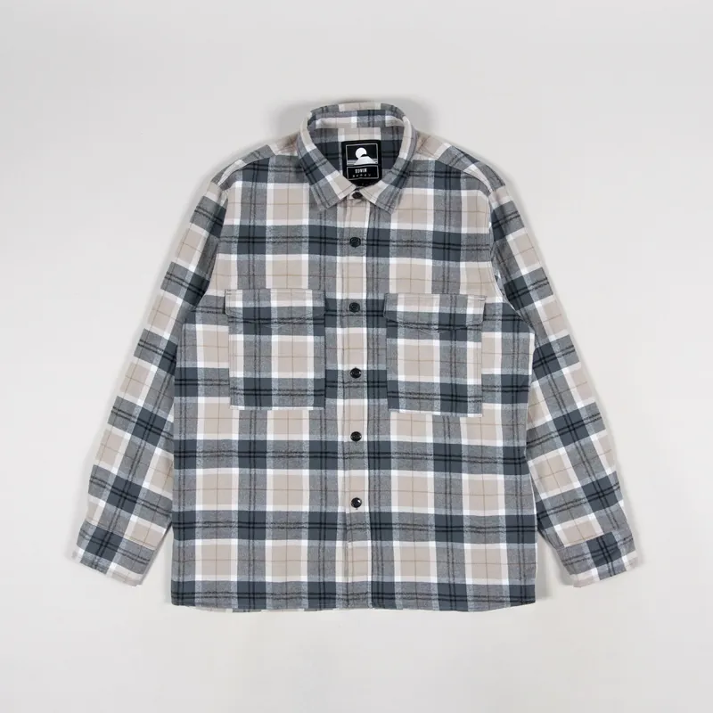 Edwin Long Sleeve Big Shirt Ebony Silver Grey