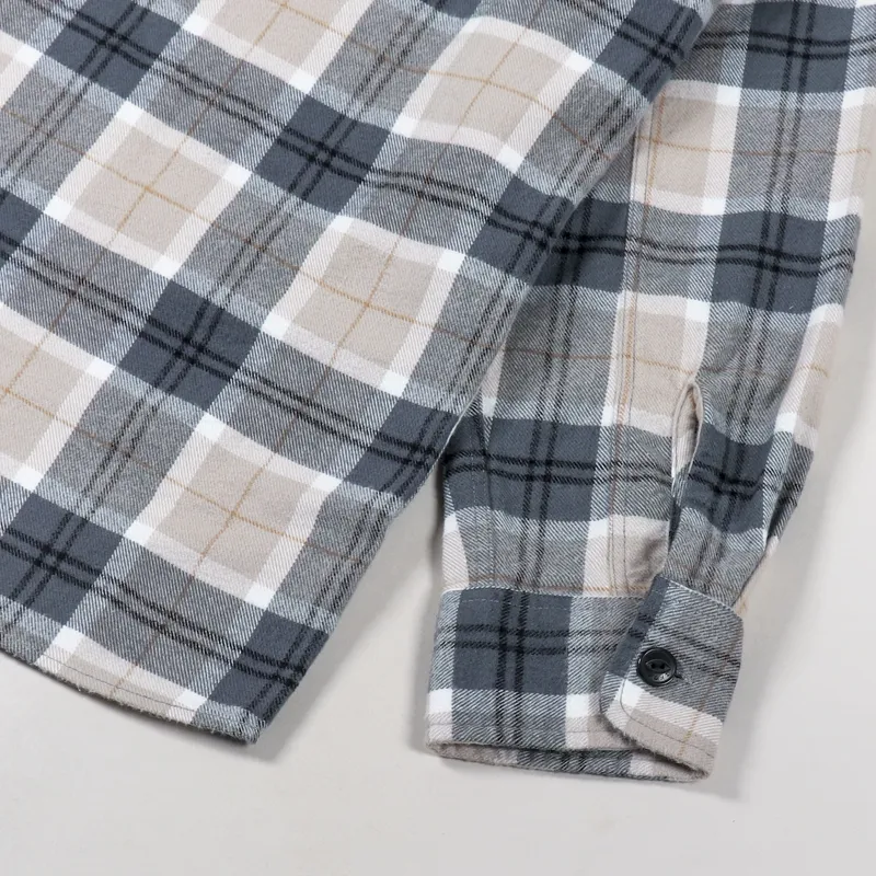 Edwin Long Sleeve Big Shirt Ebony Silver Grey-4