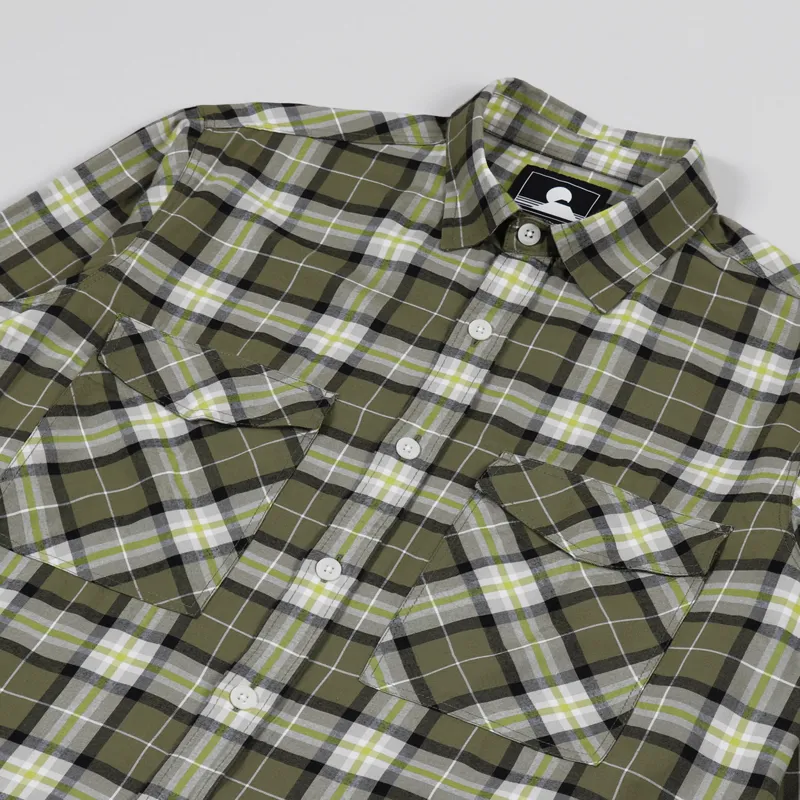 Edwin Long Sleeve Big Shirt Martini Olive-2