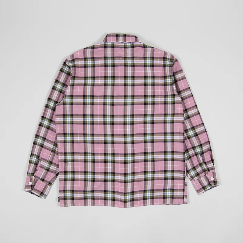 Edwin Long Sleeve Big Shirt Pink-1