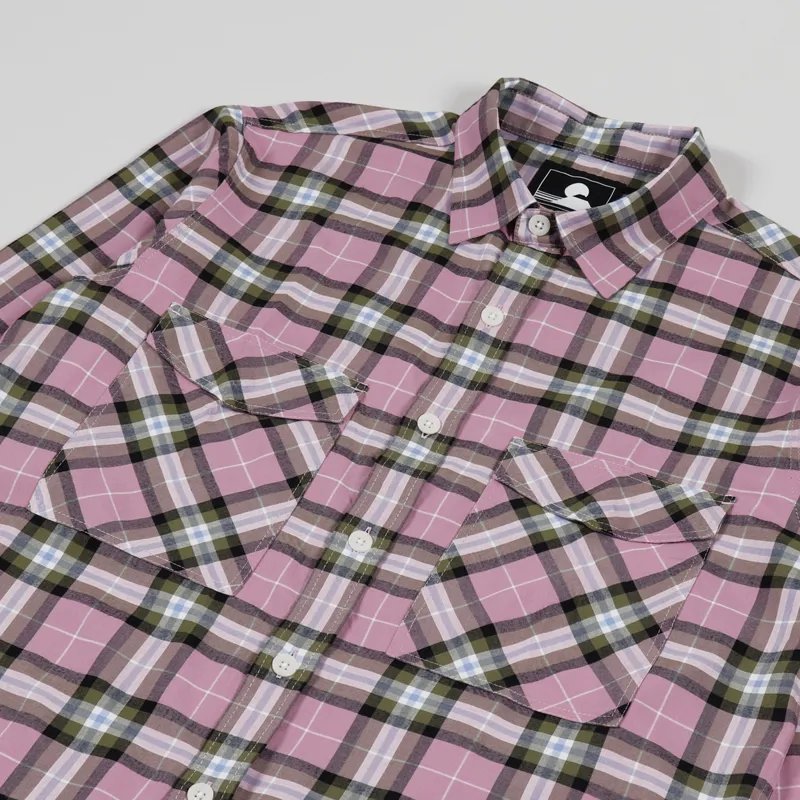 Edwin Long Sleeve Big Shirt Pink-2