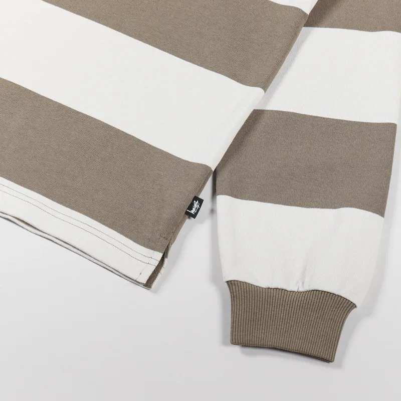 Stussy Big Stripe Rugby Shirt Natural-4
