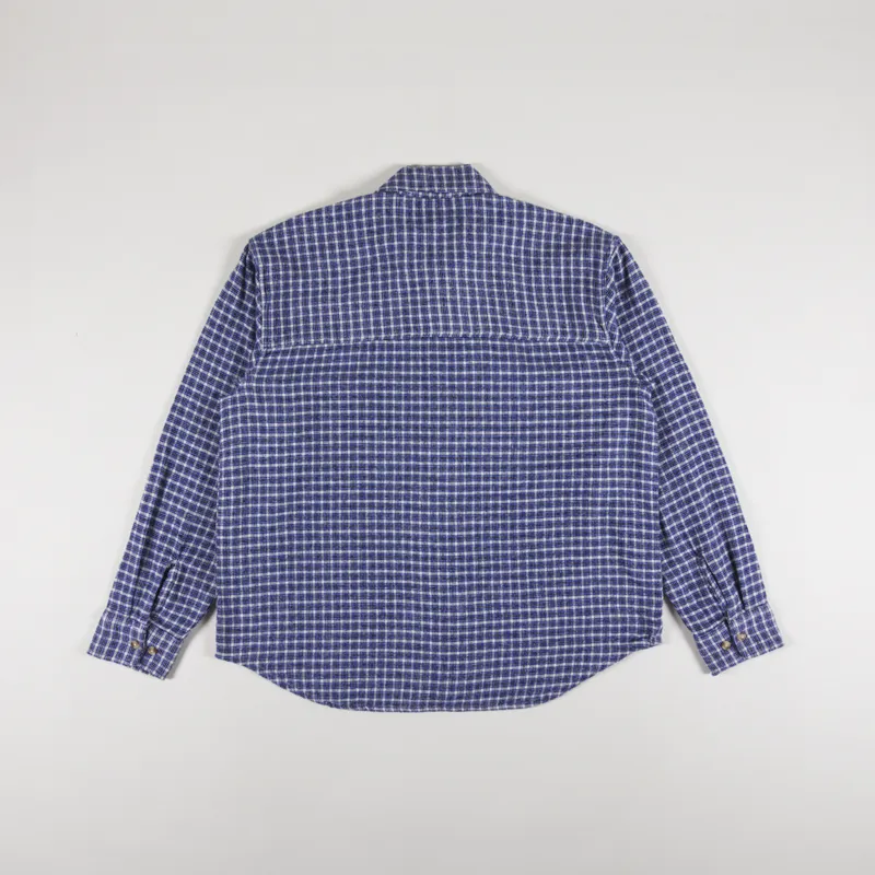 Obey Bigwig Micro Plaid Woven Shirt Silver Grey Multi-2