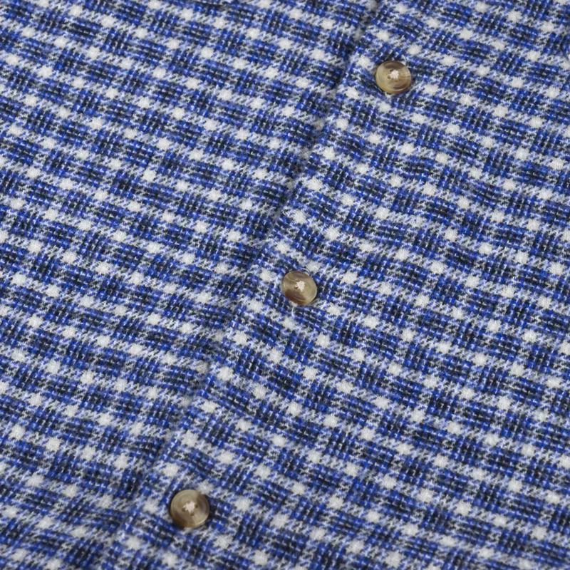 Obey Bigwig Micro Plaid Woven Shirt Silver Grey Multi-7