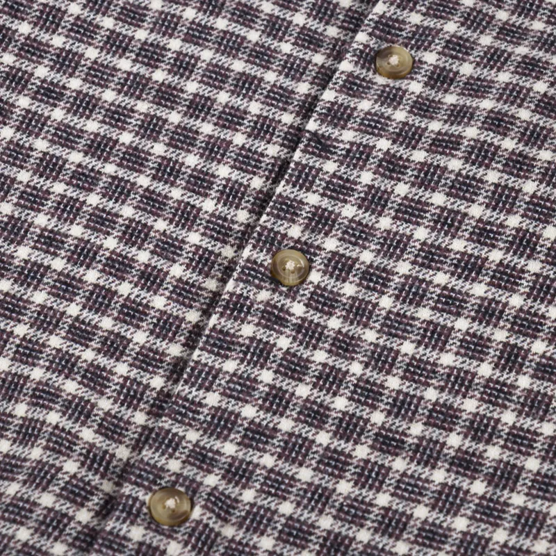 Obey Bigwig Micro Plaid Woven Shirt Unbleached Multi-6