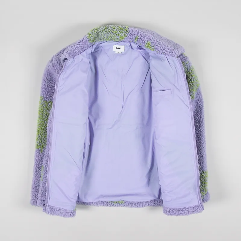 Obey Bistro Sherpa Jacket Digital Violet Multi-1
