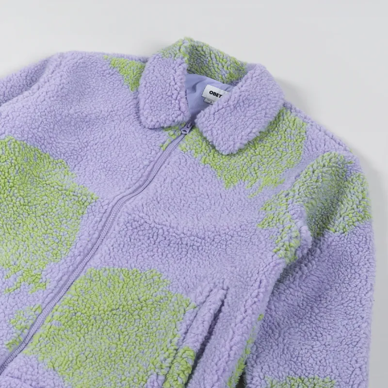 Obey Bistro Sherpa Jacket Digital Violet Multi-3
