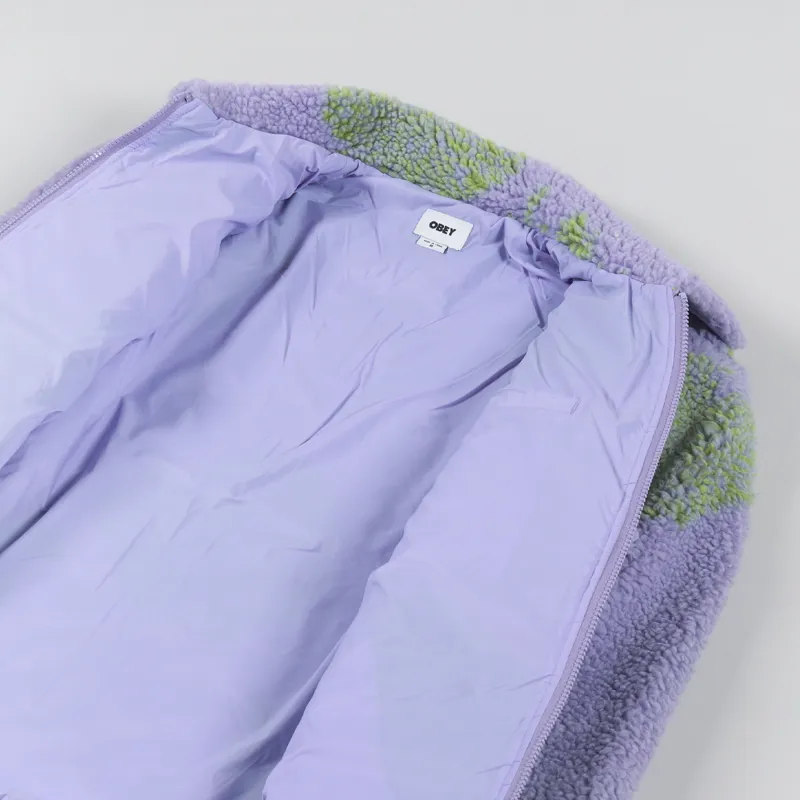Obey Bistro Sherpa Jacket Digital Violet Multi-4