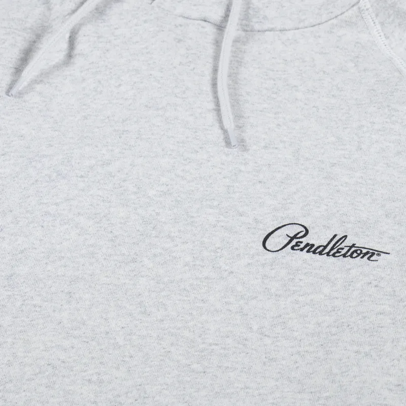 Pendleton Made For Japan Back Print Hoodie Grey Harding Star-2