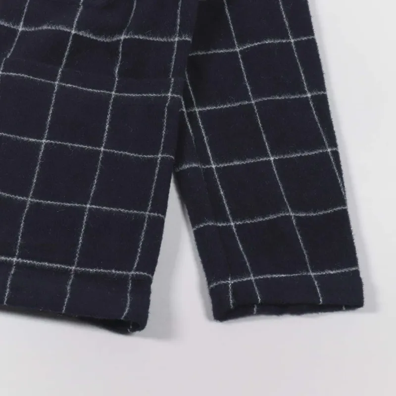 Universal Works Bakers Chore Jacket Navy Wool Windowpane Check-6