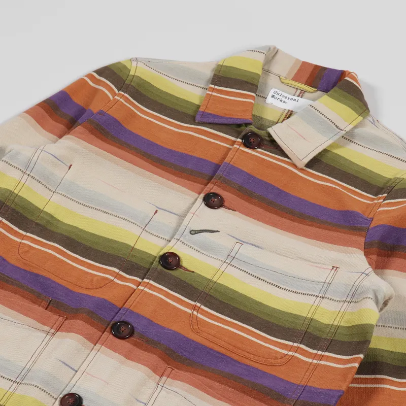 Universal Works Bakers Jacket Multi Stripe Mex Blanket-3