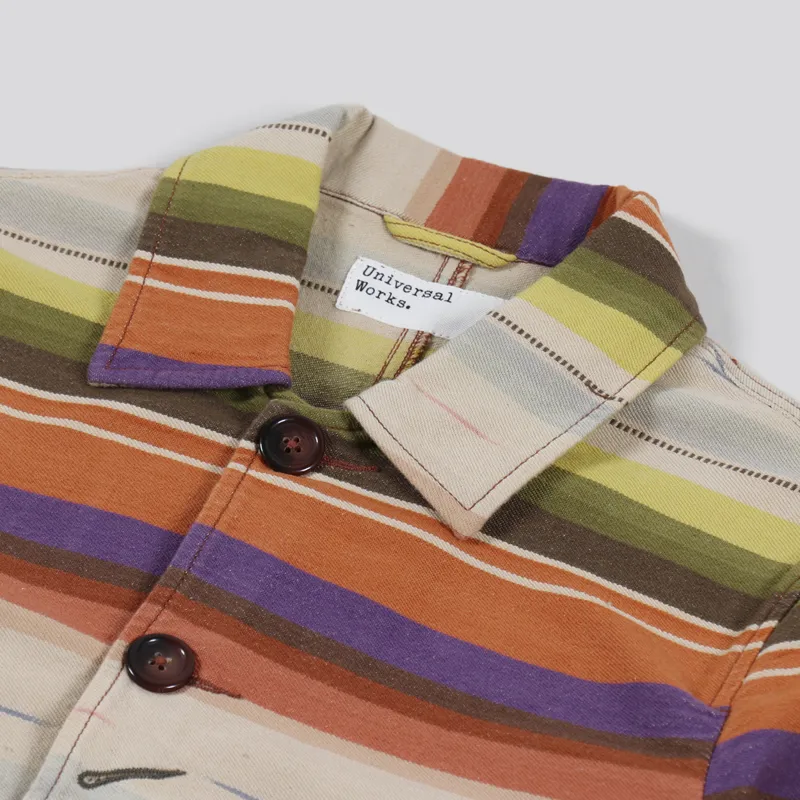 Universal Works Bakers Jacket Multi Stripe Mex Blanket-8