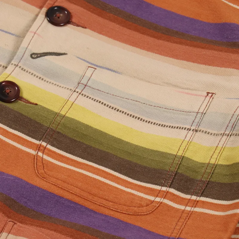 Universal Works Bakers Jacket Multi Stripe Mex Blanket-7